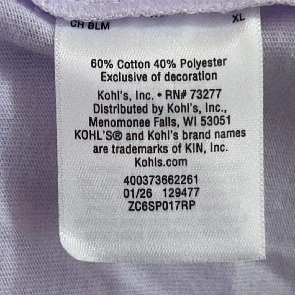 Croft & Barrow Womens XL Purple Floral 2 Piece Capri Pajama Set New - Picture 6 of 16